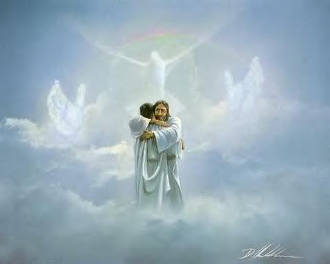 Jesus hugging someone in heaven Pictures, Images and Photos