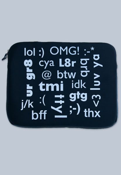 Conversation Laptop Cover in Black