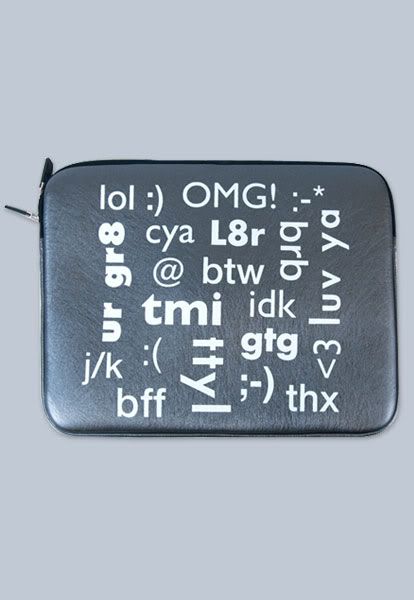 Conversation Laptop Cover in Silver
