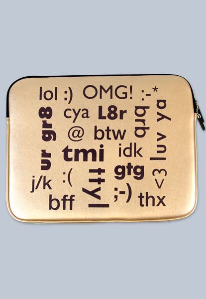 Conversation Laptop Cover in Gold