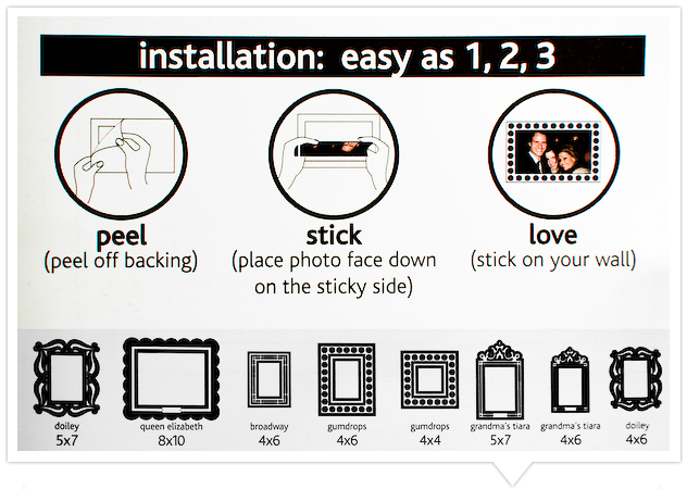 Re-Stickable Decal Photo Frames