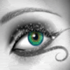 Green eye sparkle