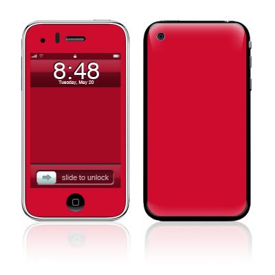 Iphone  on Solid State Red Iphone 3g 3gs Skin