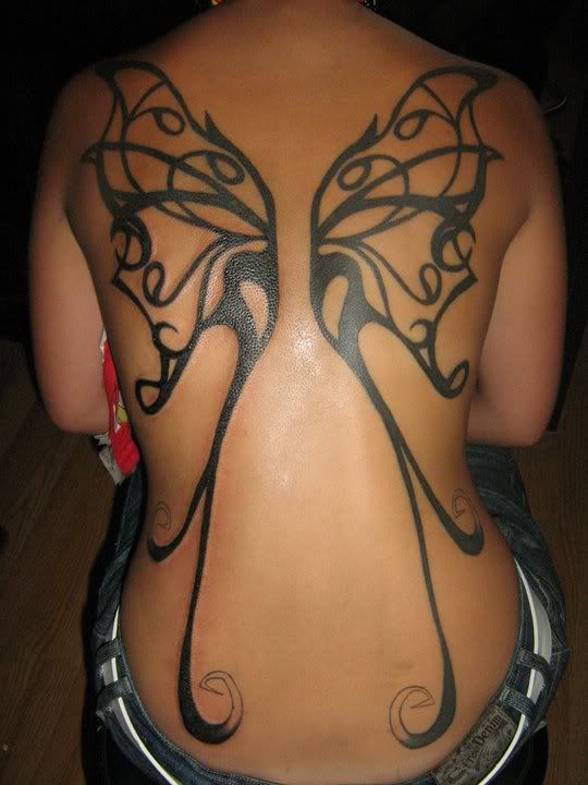Tatuagem de Asas nas costas