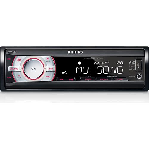 MP3 Automotivo c/ Entrada Auxiliar Frontal, USB e Slot p/ Cartão - CE130X Philips