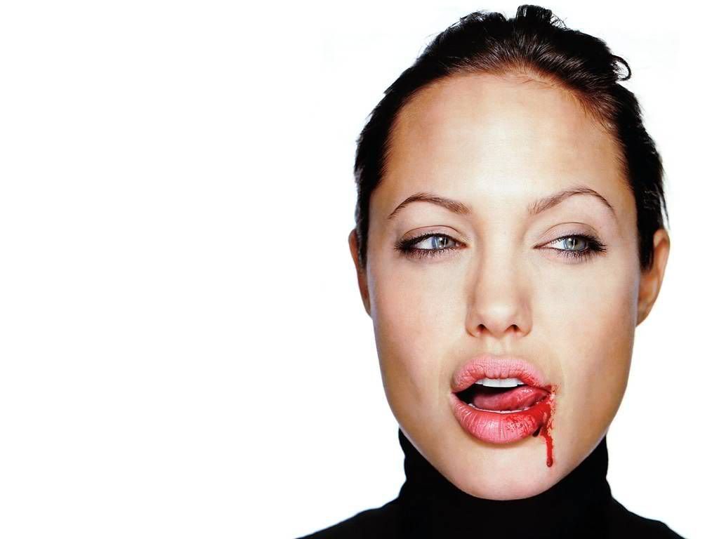 Angelina Jolie Sexy Licking Bloody Lips Photo by mirrormag ...