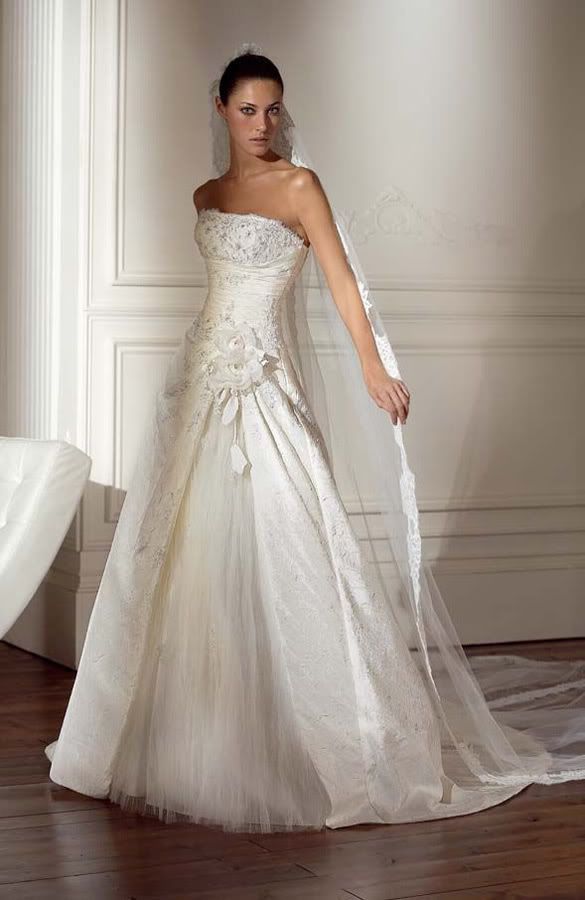 Fantastic wedding gown collection in 2009 trends -  the stunning Custom Wedding Dress Sleeveless
