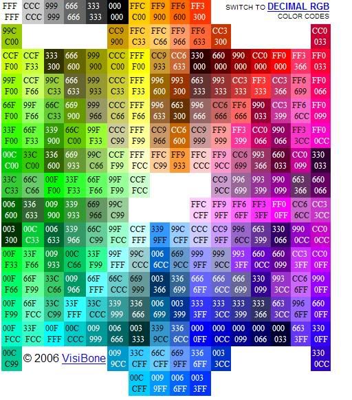 hex codes drawing