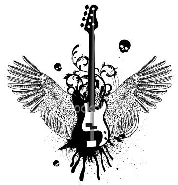 Guitar Wings Tattoo