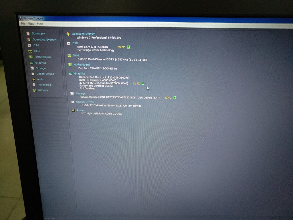 HCM - Dell Precision M4700 - i7 3840QM - 8G - K2000M - 7