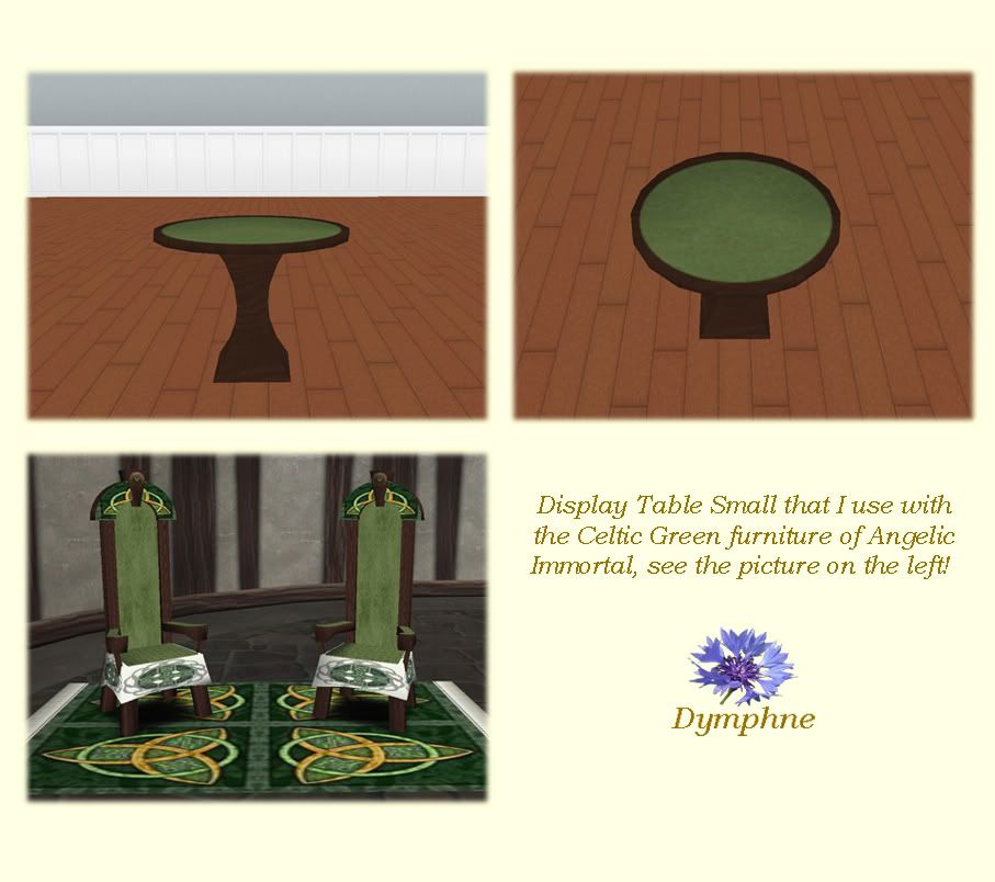 Display Table Small Celtic Green