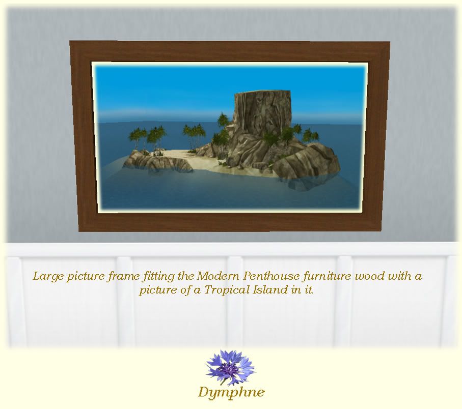 large picture frame tropical island