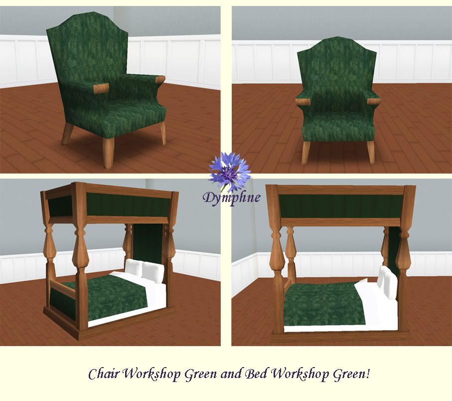 Chair WGreen and Bed