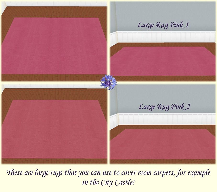 Large Rug pink 1 and pink 2