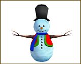 Animated Snowman Button