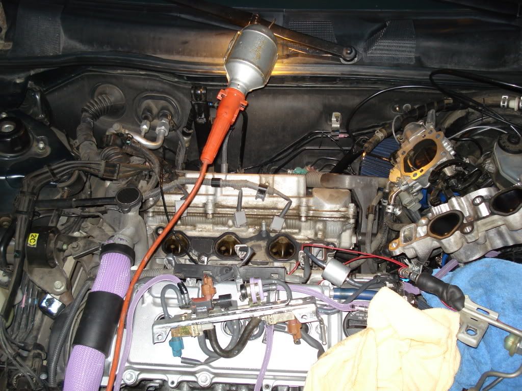Pics of my relocated knock sensors. | Toyota Nation Forum