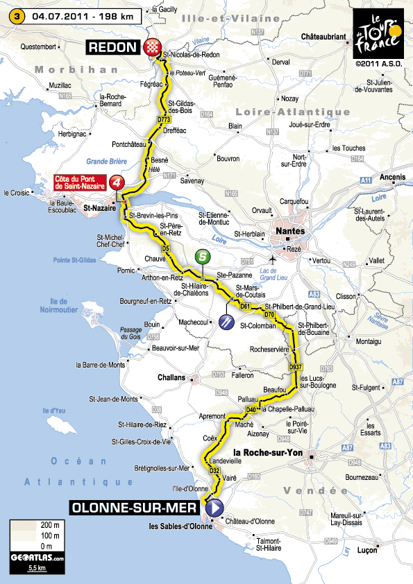 tour de france route map. Tour de France 2011 route