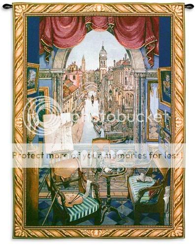 Large Venice Venetian European Wall Hanging Tapestry  