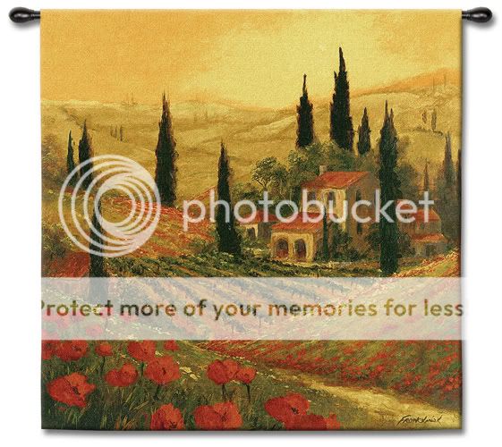 Tuscan Vineyard Landscape Europe Wall Hanging Tapestry  