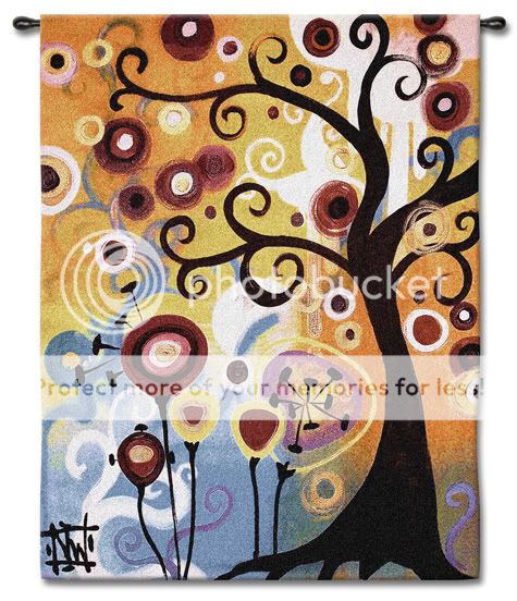 Tree of Life Tapestry Abstract Modern Art Wall Hanging  