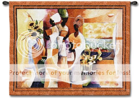 Abstract African Garb People Art Wall Hanging Tapestry  