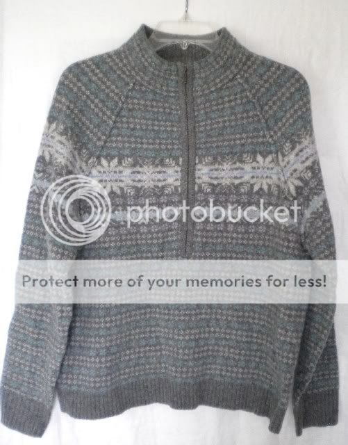 Woolrich Womens Nordic Wool Half Zip Sweater L