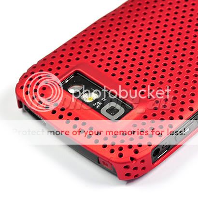 HARD MESH CASE COVER POUCH FILM FOR NOKIA E71 RED  