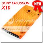 HARD MESH CASE COVER SONY ERICSSON X10 XPERIA ORANGE  