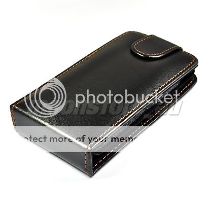 FLIP LEATHER CASE COVER POUCH FOR HTC DESIRE Z BLACK  