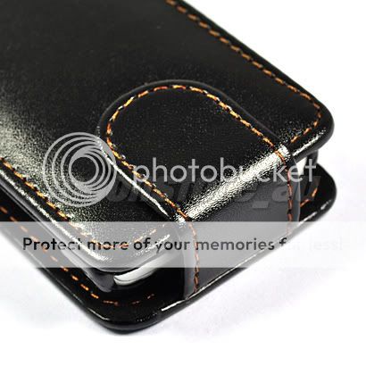 FLIP LEATHER CASE COVER FILM FOR NOKIA X3 02 BLACK  