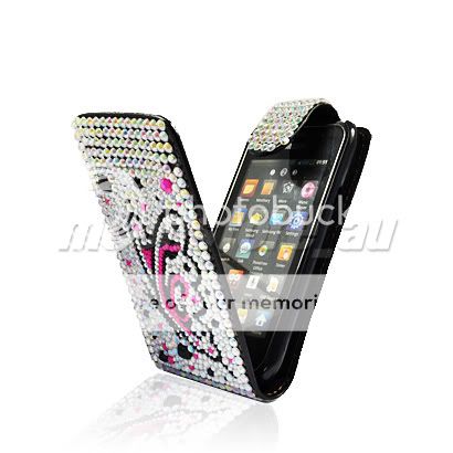 RHINESTONE LEATHER CASE FOR SAMSUNG I9000 GALAXY S /139  