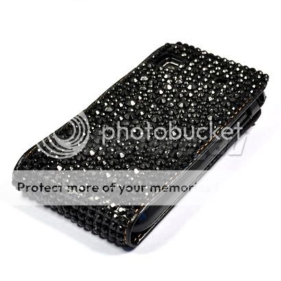 RHINESTONE LEATHER CASE COVER SAMSUNG I9000 GALAXY S 47  