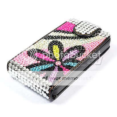 RHINESTONE BLING LEATHER CASE COVER FOR IPHONE 4 4G 138  