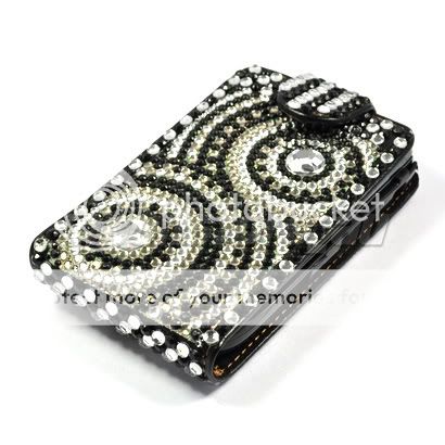 RHINESTONE LEATHER CASE COVER BLACKBERRY TORCH 9800 /09  