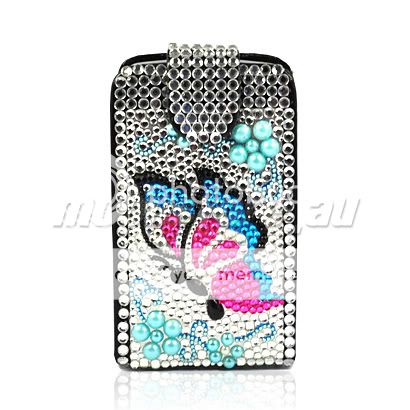 RHINESTONE LEATHER CASE COVER BLACKBERRY TORCH 9800 /30  