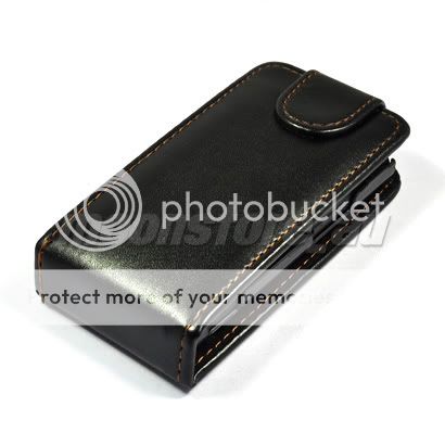 LEATHER CASE COVER SCREEN POUCH FOR NOKIA X3 BLACK  