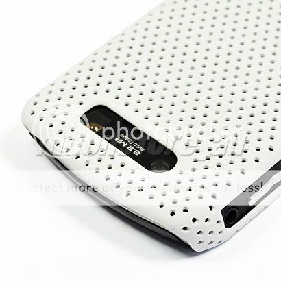 HARD MESH CASE COVER POUCH BLACKBERRY 8900 CURVE WHITE  