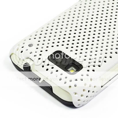 HARD MESH CASE COVER FILM MOTOROLA DEFY MB525 WHITE  