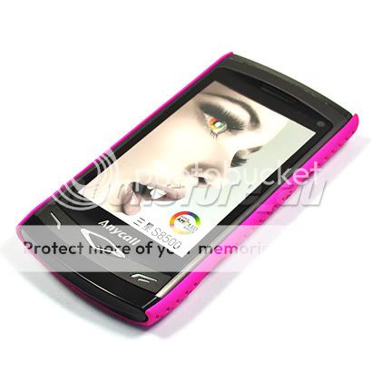 HARD MESH CASE COVER FILM FR SAMSUNG S8500 WAVE HOTPINK  