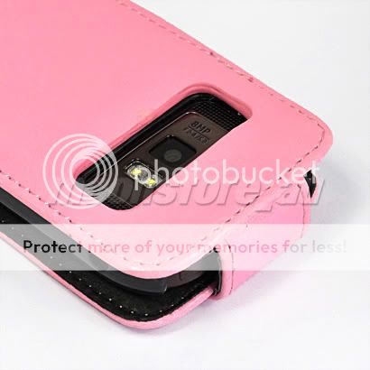 LEATHER CASE COVER POUCH + FILM FOR NOKIA C7 BABYPINK  