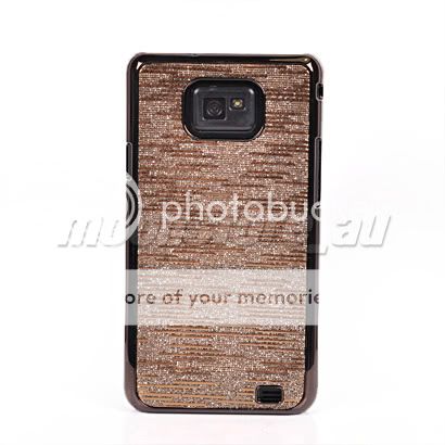 CHROME PLATED CASE COVER SAMSUNG I9100 GALAXY S 2 BROWN  