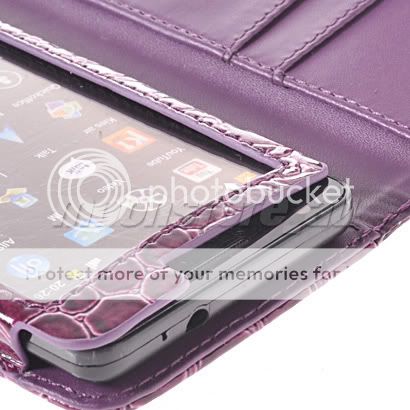 LEATHER CASE COVER FOR SAMSUNG I9100 GALAXY S 2 PURPLE  