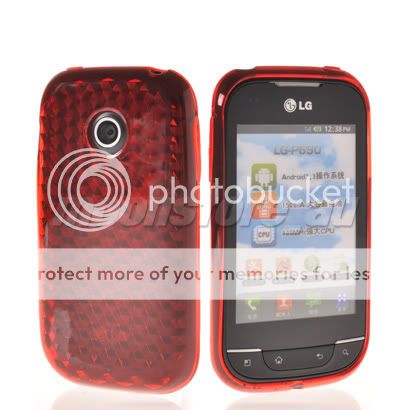 SOFT GEL TPU SILICONE CASE COVER FOR LG P690 OPTIMUS NET RED
