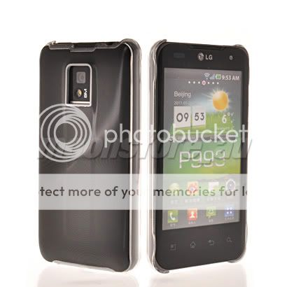   METAL HARD PLASTIC PLATED CASE COVER FOR LG OPTIMUS 2X P990 BLACK