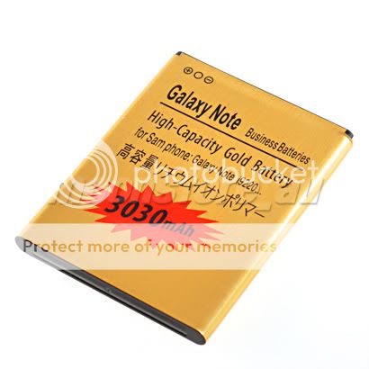 GOLD 3030MAH HIGH CAPACITY BATTERY FOR SAMSUNG GALAXY NOTE GT N7000 