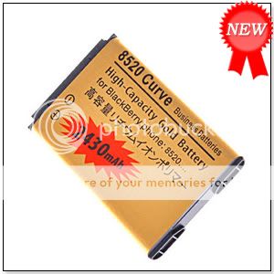 GOLD 2430MAH HIGH CAPACITY REPLACEMENT BATTERY FOR BLACKBERRY 8520 
