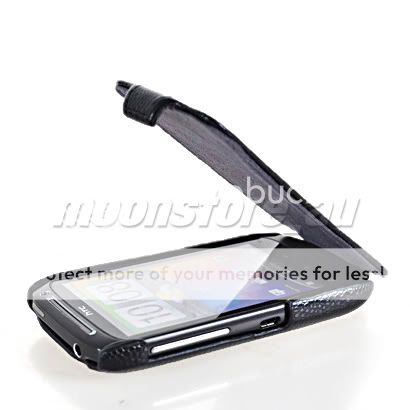 SNAKE SKIN FLIP HARD BACK CASE COVER + SCREEN FOR HTC DESIRE S G12 