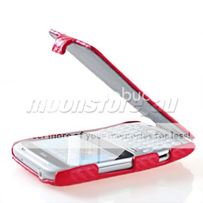   FLIP HARD BACK CASE COVER + SCREEN FOR HTC CHACHA A810E G16 RED  
