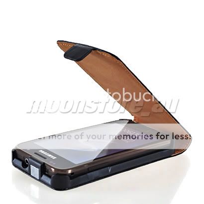 COW SKIN LEATHER FLIP POUCH CASE COVER FOR SAMSUNG I9003 GALAXY SL 