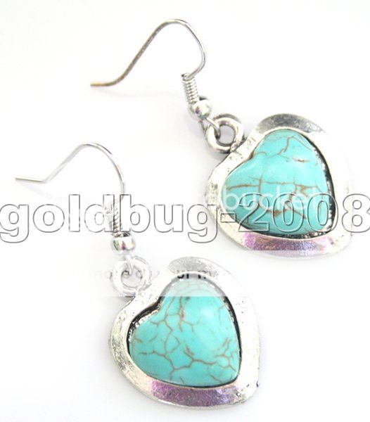 fashionable Tibetan silver and turquoise earring #1549  